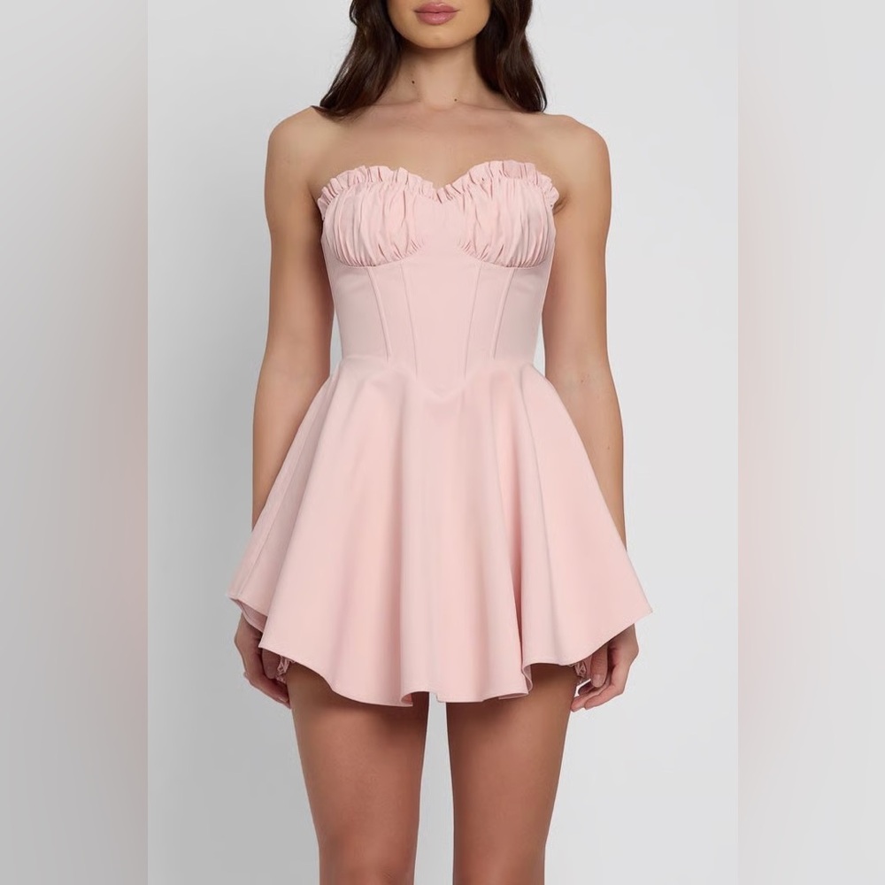 Leau Genoa Corset Coquette Feminine Bloomer Party Flare Mini Dress
